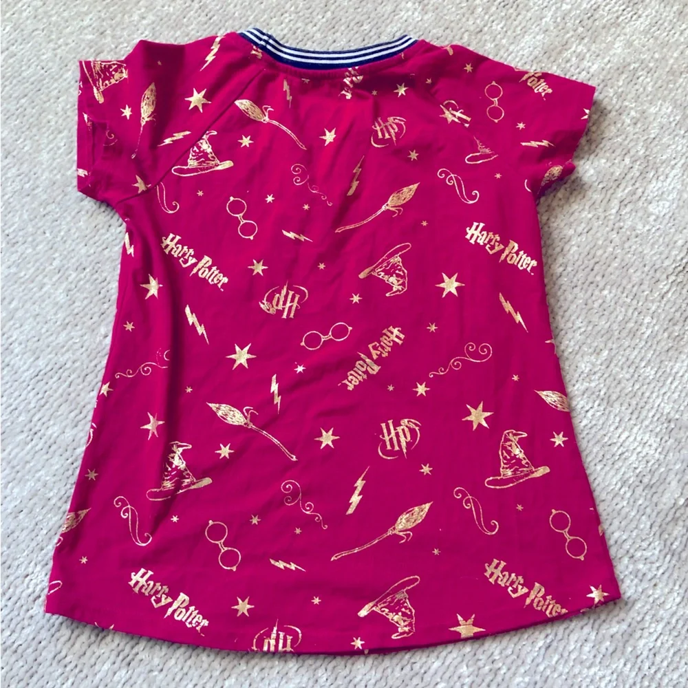Harry Potter Hogwarts Short Sleeve T-Shirt Tee Girls,‎ Lightening Bolt, 7/8